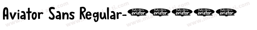 Aviator Sans Regular字体转换
